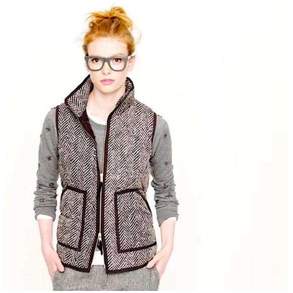 J. Crew 2012 Quilted Puffer Herringbone Vest XXS - Picture 4 of 15
